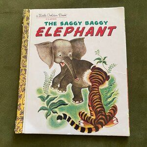 Vintage Little Golden Book The Saggy Baggy Elephant 1974 edition